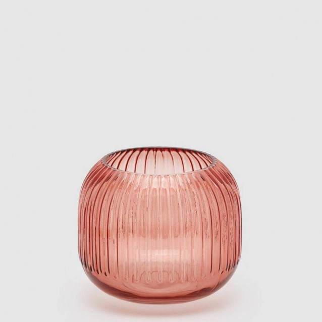 Vaza din sticla Tiziana, roz, 15 cm - SIMONA'S Specials