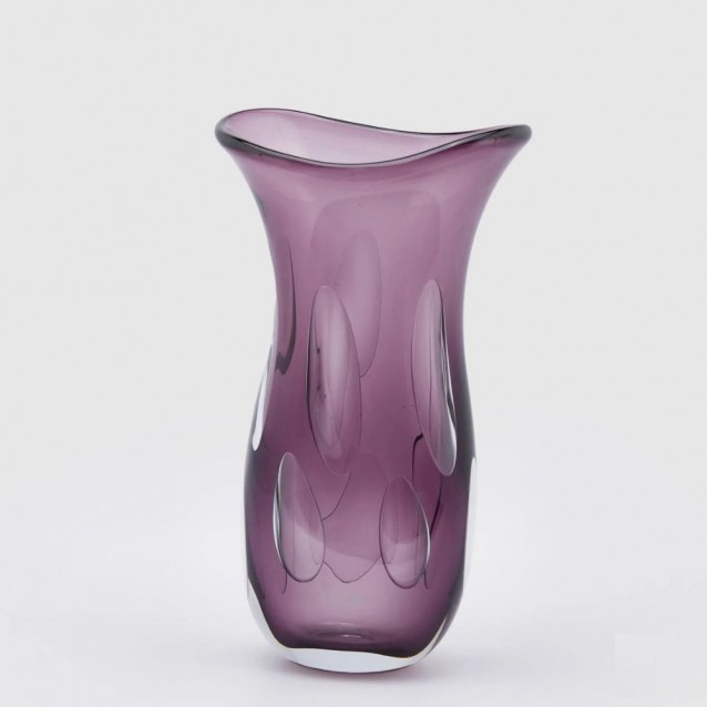 Vaza din sticla Fluxus, amethyst, 38 cm - SIMONA'S Specials