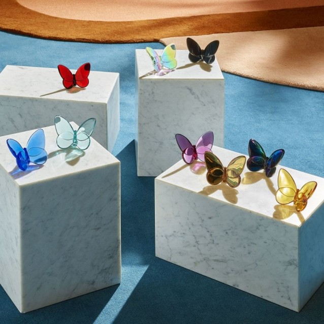 Sculptura din cristal, Iridescent clear, Papillon Lucky Butterfly - BACCARAT