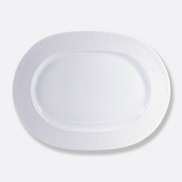 Platou oval, 43 cm, Ecume White - BERNARDAUD