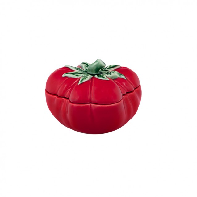 Cutie ceramica cu capac, 15 cm, Tomate - BORDALLO PINHEIRO