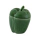 Cutie ceramica cu capac, verde, 14.3 cm, Pepper - BORDALLO PINHEIRO