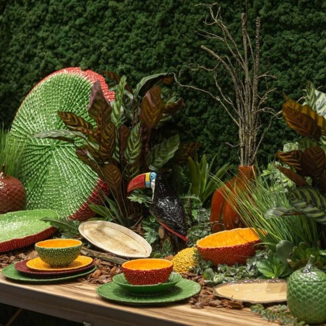 Bol pentru salata, 16.5 cm, verde, Amazonia - BORDALLO PINHEIRO 