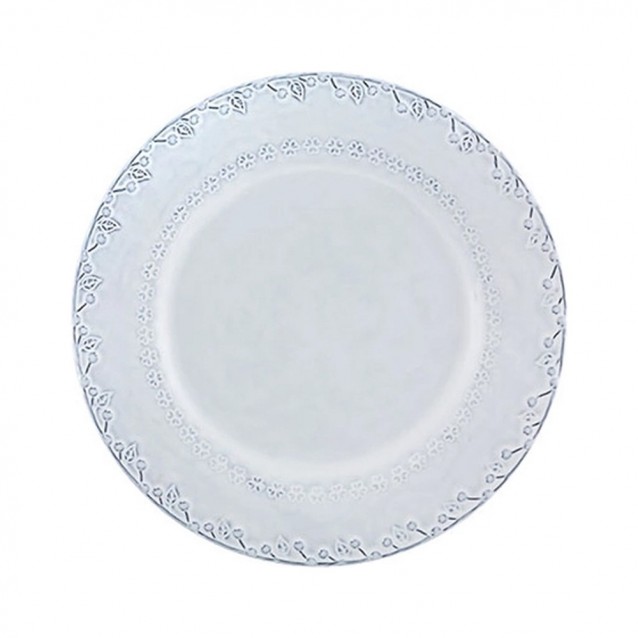Farfurie pentru cina, alb, 29 cm, Flora - BORDALLO PINHEIRO 