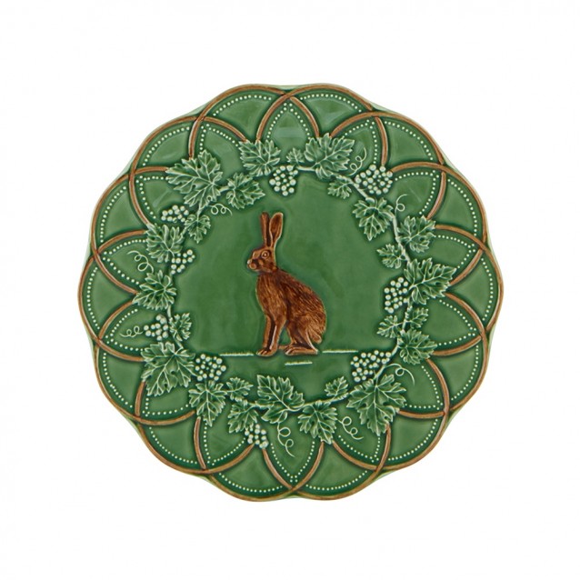 Farfurie pentru desert, 24.5 cm, Hare Bosque - BORDALLO PINHEIRO