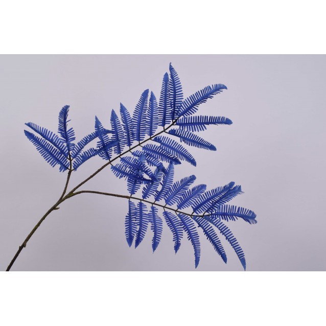 Ramura decorativa de feriga, 111 cm, albastru -SILK-KA