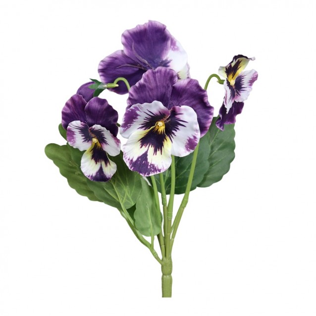 Floare decorativa Panseluta, mov, 28 cm - SIMONA'S Specials