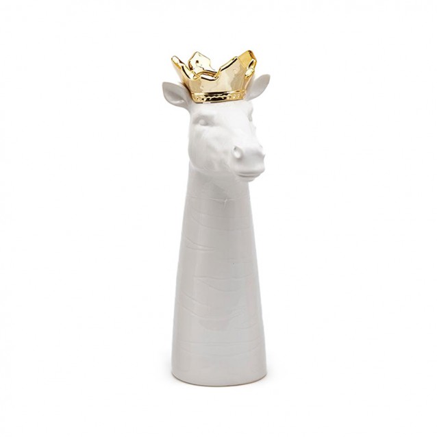 Vaza Animali Royal, alb-auriu, 37 cm - SIMONA'S Specials