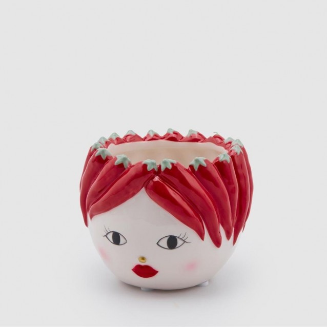 Ghiveci ceramic, 10 cm, Dna Ardei Iute - SIMONA'S Specials