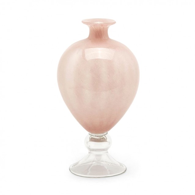 Vaza roz cu picior, 38 cm, Anfora - SIMONA'S Specials