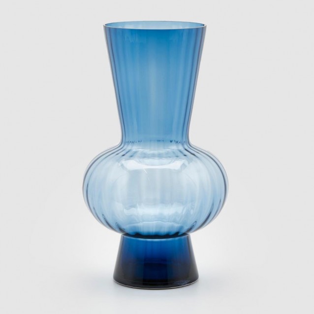 Vaza albastra din sticla, 45 cm, Dorothy - SIMONA'S Specials