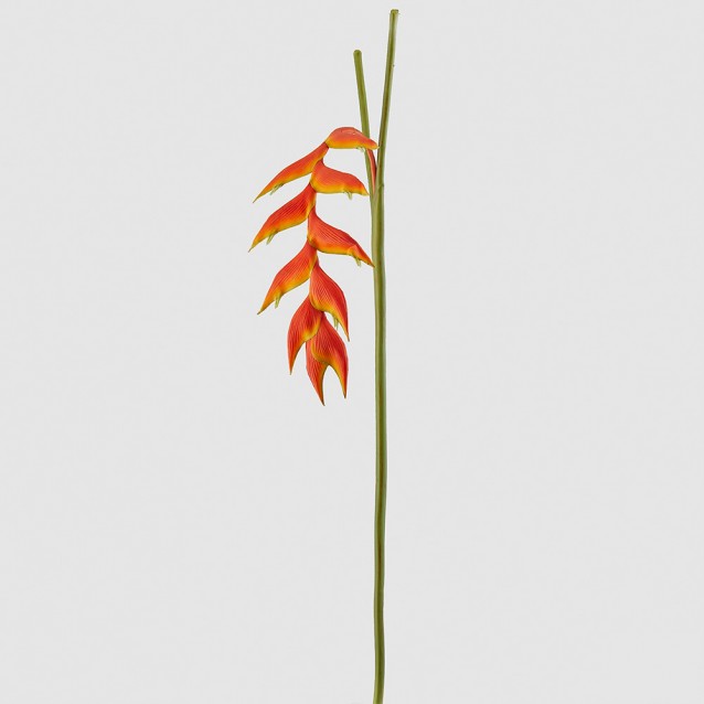 Floare decorativa Heliconia, portocaliu, 140 cm - SIMONA'S Specials
