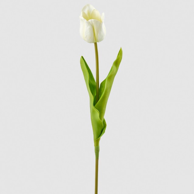 Floare decorativa lalea Glorious, alb, 51 cm - SIMONA'S Specials