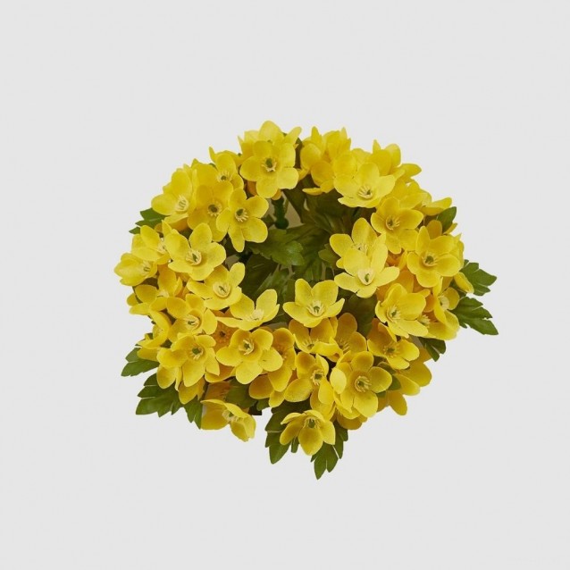 Coronita decorativa Alpina, galben, 12 cm - SIMONA's Specials