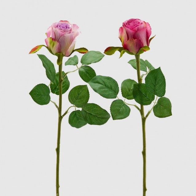Floare decorativa trandafir Bocci, roz, 51 cm - SIMONA'S Specials