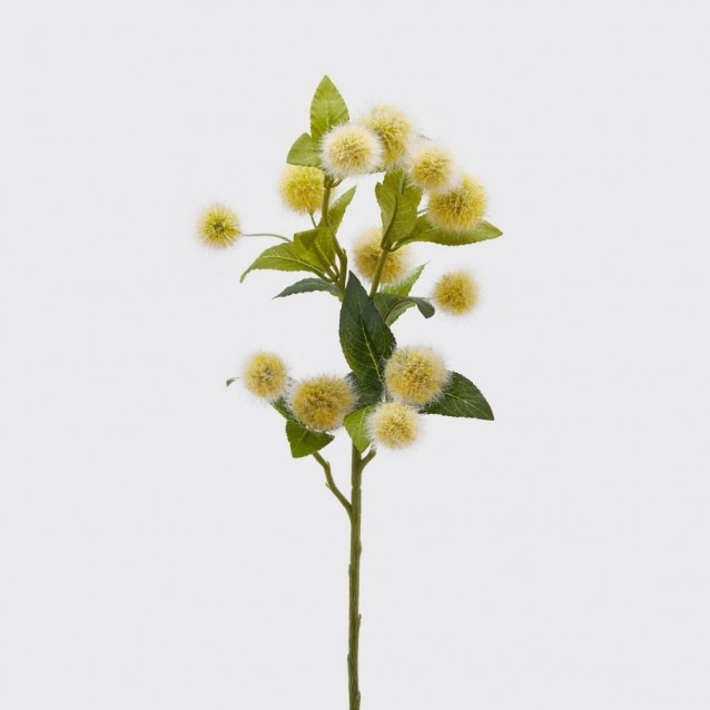 Floare decorativa Cefalantus, galben, 65 cm - SIMONA'S Specials