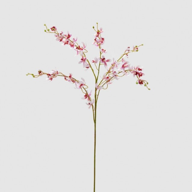 Ramura decorativa de Orhidee Dendrobium, fucsia-alb, 100 cm - SIMONA'S Specials