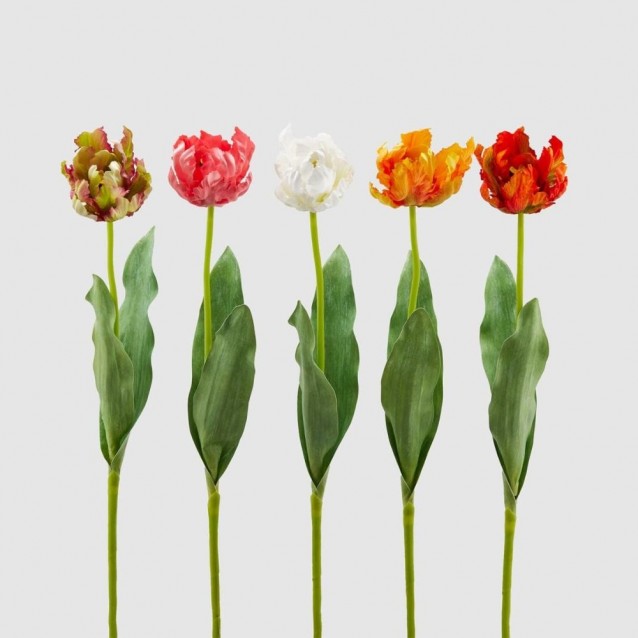 Floare decorativa lalea Parrot, diverse culori, 68 cm - SIMONA'S Specials