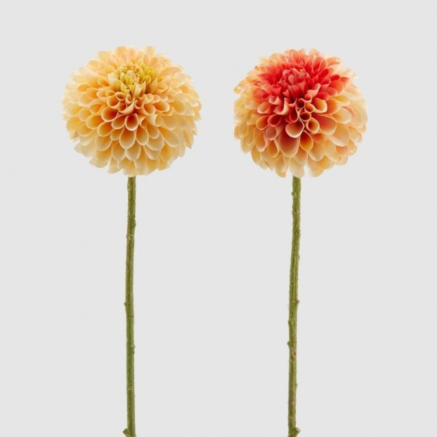 Floare decorativa Dahlia, portocaliu/galben, 65 cm - SIMONA'S Specials