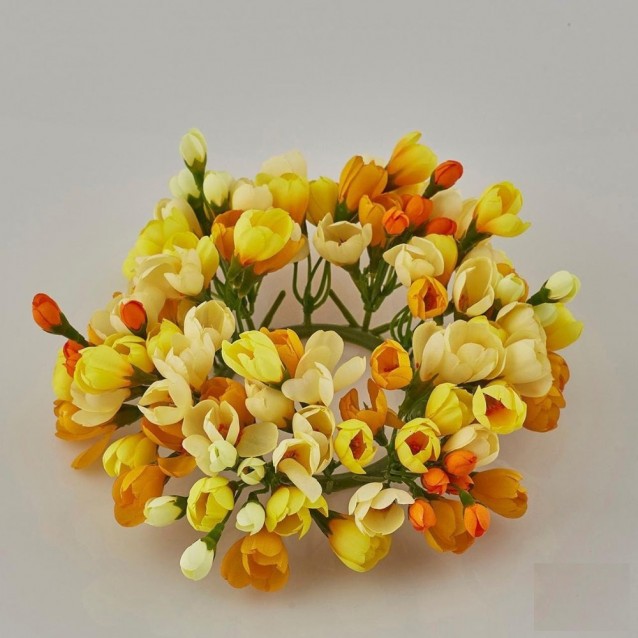 Coronita decorativa Crocus, galben, 21 cm - SIMONA's Specials