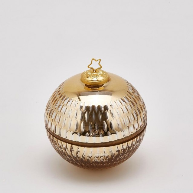 Lumanare decorativa parfumata in glob auriu, 13 cm - SIMONA'S Specials