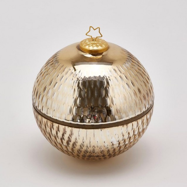 Lumanare decorativa parfumata in glob auriu, 18 cm - SIMONA'S Specials
