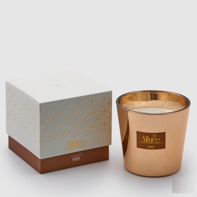 Lumanare decorativa parfumata Allure, champagne, 12 cm - SIMONA'S Specials