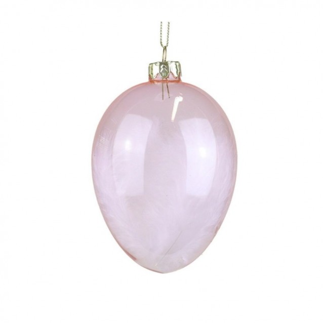 Ornament ou din sticla cu puf in interior, diverse culori, 12 cm - SIMONA'S Specials
