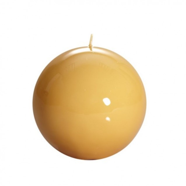 Lumanare decorativa sfera, bej lacuit, 10 cm - SIMONA'S Specials