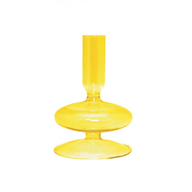 Sfesnic decorativ sticla, galben, 13 cm - SIMONA'S Specials