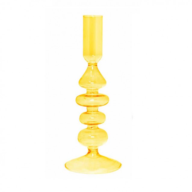 Sfesnic decorativ sticla, galben, 20 cm - SIMONA'S Specials