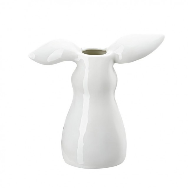 Vaza alba din portelan, model iepure, 16 cm, Bunny - HUTSCHENREUTHER
