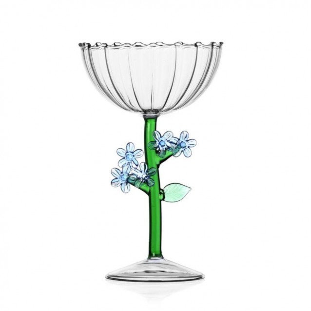 Cupa pentru sampanie, light blue flower, Botanica by Alessandra Baldereschi - ICHENDORF