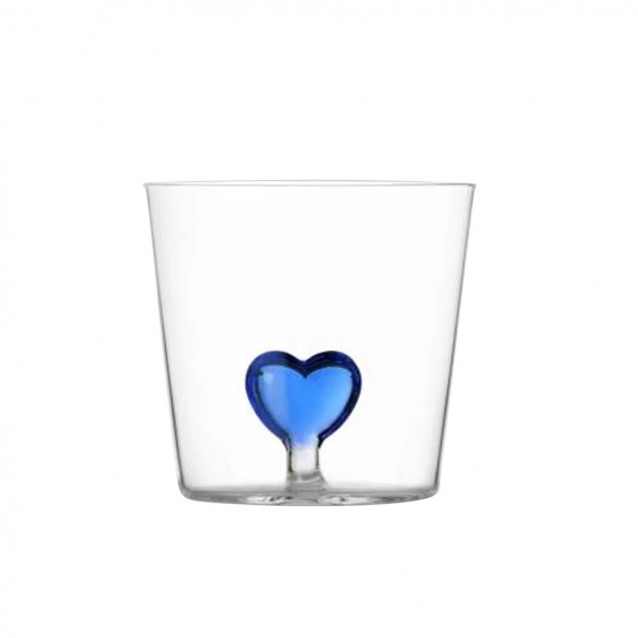 Pahar pentru apa, 8 cm, inima albastra, Cuore by Alessandra Baldereschi - ICHENDORF