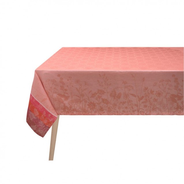 Fata de masa, 175 x 250 cm, roz, Instant Bucolique - JACQUARD FRANCAIS