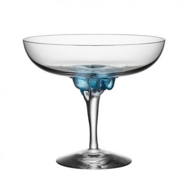 Pahar cupa pentru cocktail, 320 ml, albastru, Sugar Dandy by Åsa Jungnelius - Kosta Boda