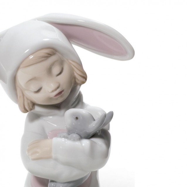 Statueta Bunny Hugs Girl by José Javier Malavia - LLADRO