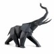 Sculptura din portelan mat, Elefant negru, Origami - LLADRO