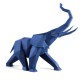 Sculptura din portelan mat albastru, Elefant, Origami - LLADRO