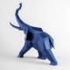 Sculptura din portelan mat albastru, Elefant, Origami - LLADRO