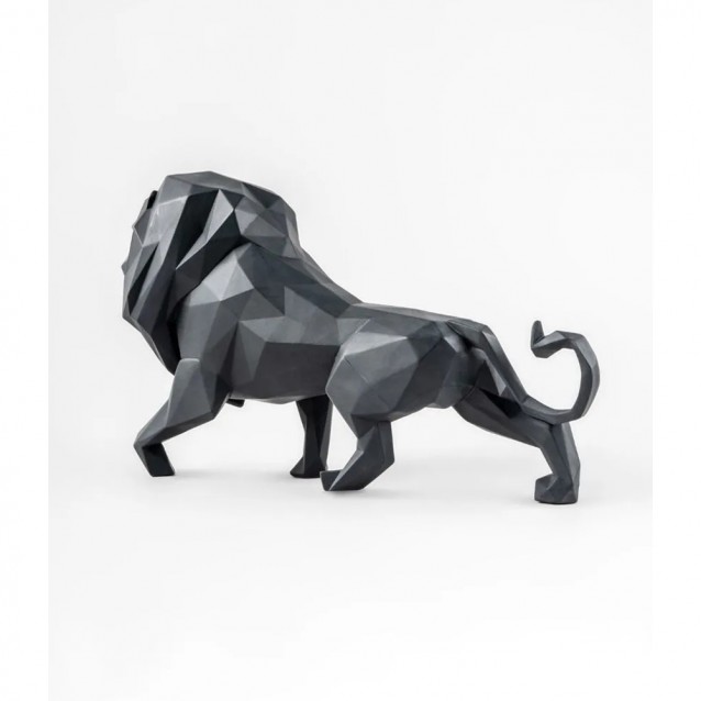 Sculptura din portelan, Black Lion, Origami by José Santaeulalia - LLADRO