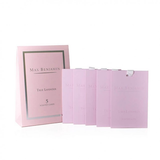 Set 5 carduri parfumate, True Lavander - MAX BENJAMIN