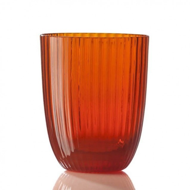 Pahar pentru apa, striped orange, Idra - NASON MORETTI