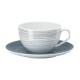 Ceasca combi ceai/cappuccino si farfurie, TAC Gropius Stripes 2.0 by Walter Gropius - ROSENTHAL