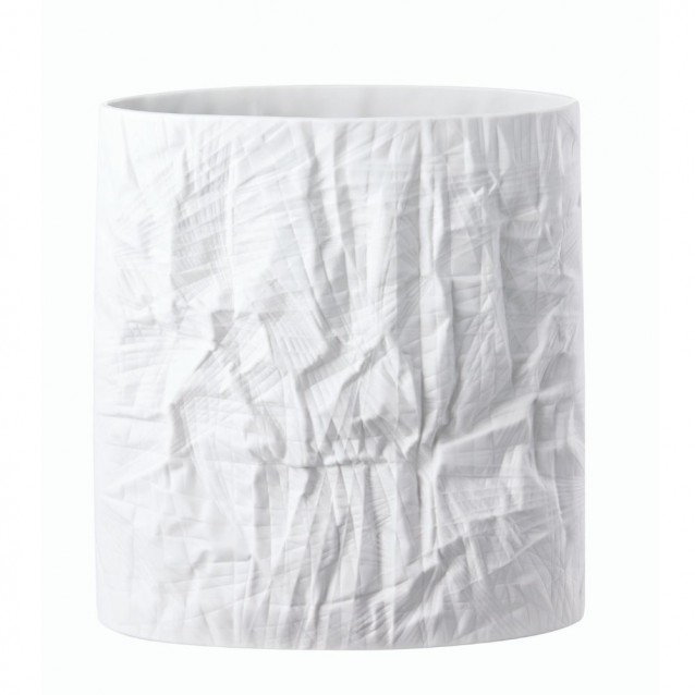 Vaza alba din portelan, 31 cm, Structura Paper White - ROSENTHAL