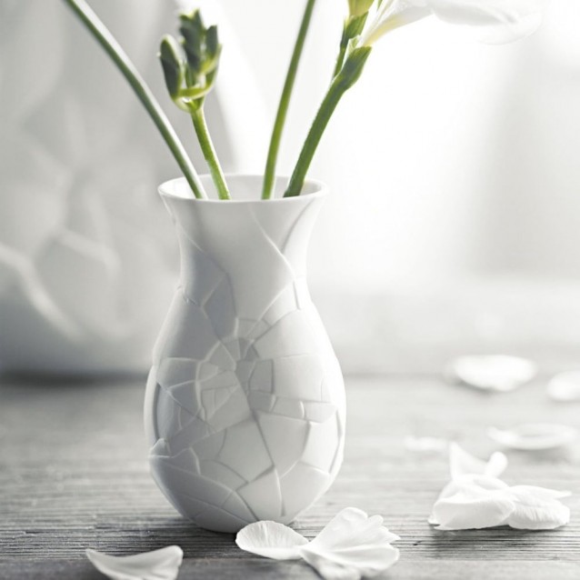 Vaza din portelan, alb mat, 21 cm, Phases by Dror Benshetrit - ROSENTHAL