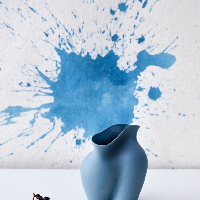 Vaza albastra din portelan, 10 cm, La Chute Pacific - ROSENTHAL