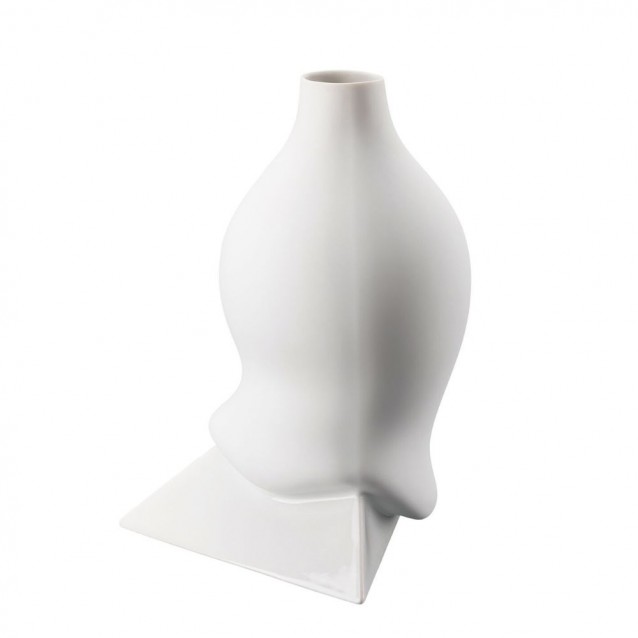 Vaza din portelan, 28 cm, Sirop white matt by Cédric Ragot - ROSENTHAL