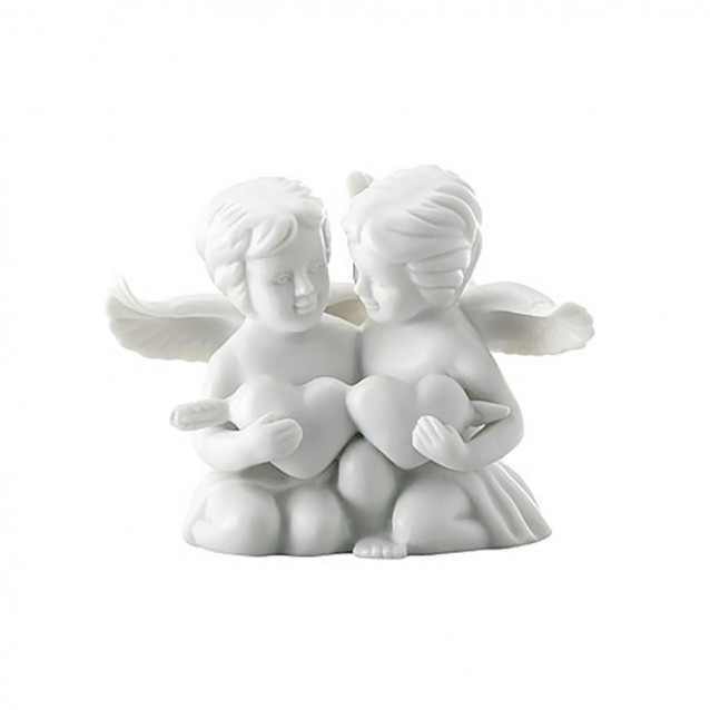 Figurina din portelan, pereche ingeri cu inima, 6.5 cm, Angels - ROSENTHAL