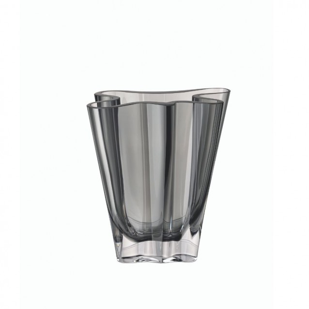 Vaza gri din sticla, 14 cm, Flux Grey by Harry Paul - ROSENTHAL